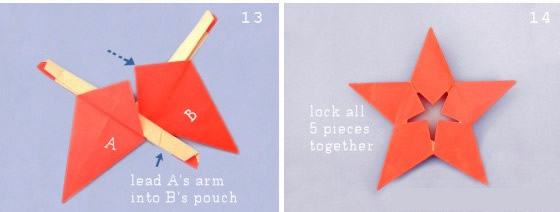 五角星组合折纸教程