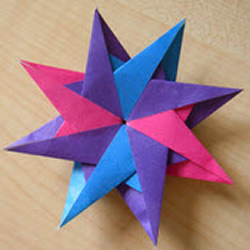折纸立体星星的方法 手工立体星星的折法图解