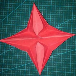 四个角的北极星折纸 北极星的折法图解教程