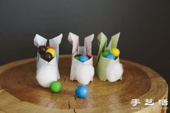 手工折纸制作小兔子纸盒视频教程