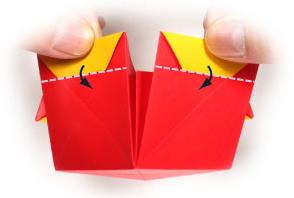 带爱心纸盒子的折法 有四个心形收纳盒的折法