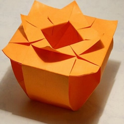手工折纸花盆图解 复杂花盆的折法步骤教程