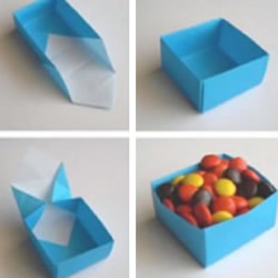 一张纸折纸盒的方法图解 收纳纸盒的折法步骤图