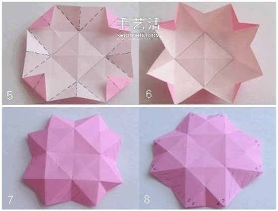 怎么折纸八角形喜糖盒 好看糖果盒的折法图解