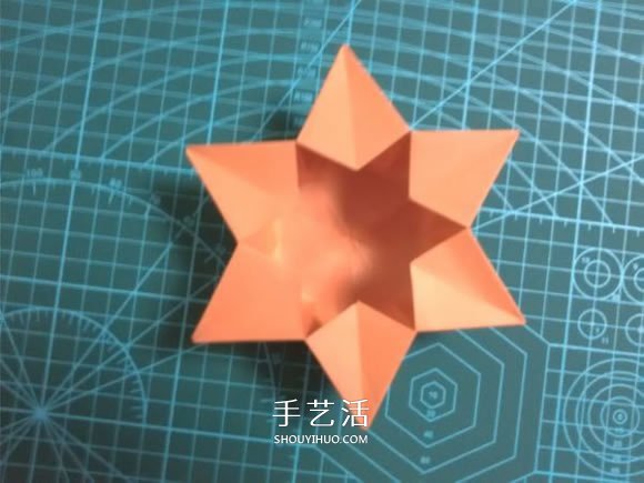 六角星盒子的折法图解 折纸星星盒子的方法