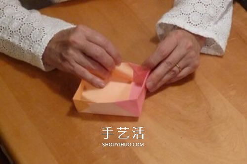 带盖方盒子的折纸方法 简单方形纸盒折叠图解