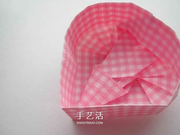 爱心盒子的折法有盖 折心形纸盒的步骤图解