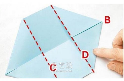 两张纸折收纳盒的方法 折纸方形双色收纳纸盒
