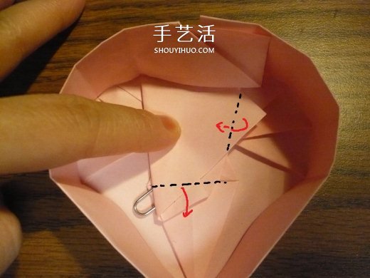 心形礼品盒折纸方法 带盖爱心盒子怎么折图解