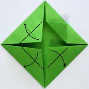 四角垃圾盒怎么叠图解 折纸漂亮垃圾盒步骤图