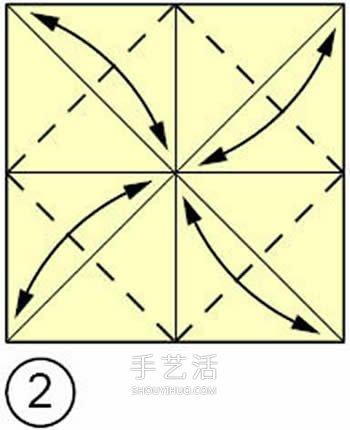 手工折四角收纳盒的折法 漂亮垃圾盒折叠图解