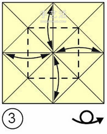 手工折四角收纳盒的折法 漂亮垃圾盒折叠图解