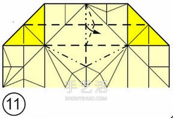 手工折四角收纳盒的折法 漂亮垃圾盒折叠图解