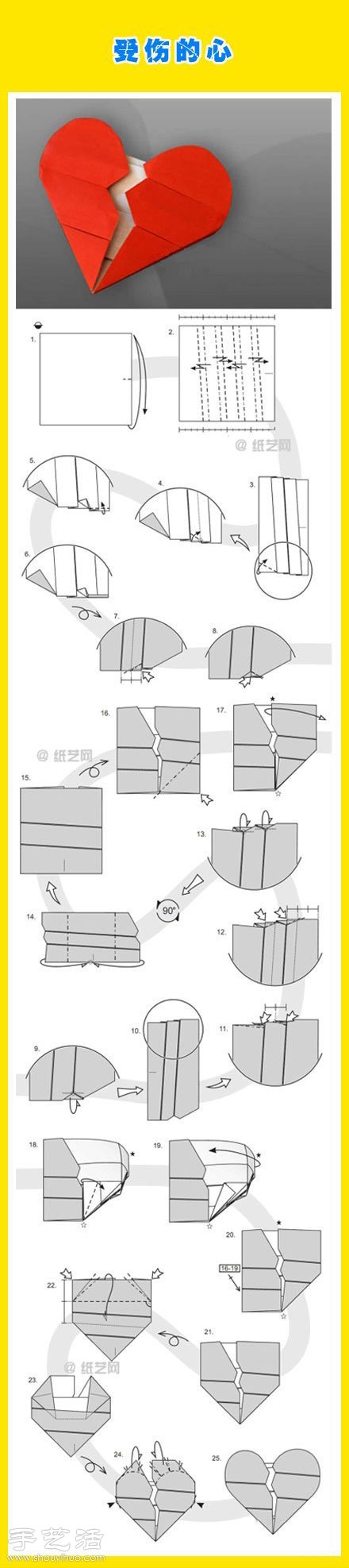 心形折纸教程大全 折纸心方法大全