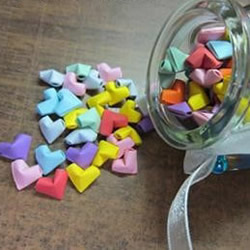 折纸立体爱心的方法 手工立体心形折法图解