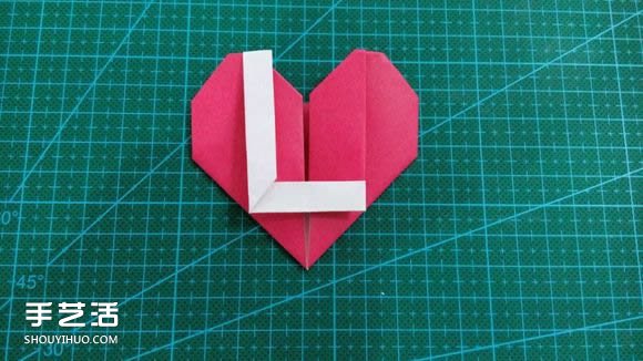 LOVE心形折纸图解教程 情人节LOVE爱心折法