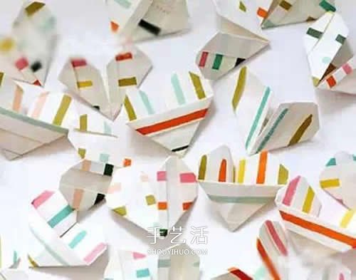 幼儿折纸爱心的图解教程 简单又可爱桃心折法