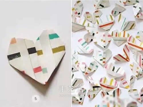 幼儿折纸爱心的图解教程 简单又可爱桃心折法