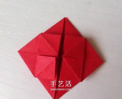 情人节创意折纸 爱的“心花怒放”折纸图解