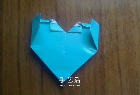 LOVE U字母心的折法 情人节表白爱心折纸图解