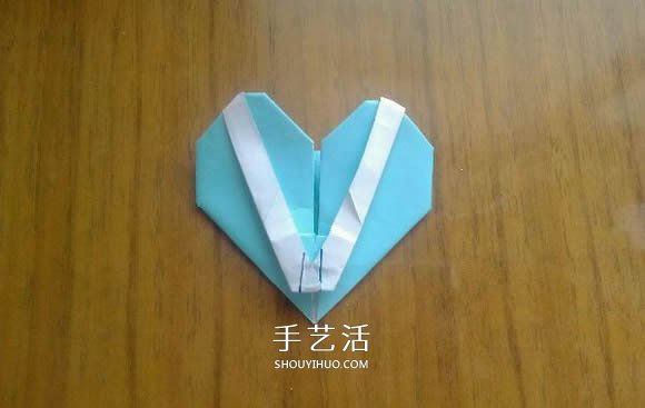 LOVE U字母心的折法 情人节表白爱心折纸图解