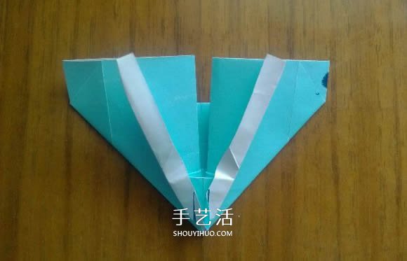 LOVE U字母心的折法 情人节表白爱心折纸图解