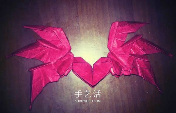 六翼炽天使之心的折纸方法图解 超多详细步骤！