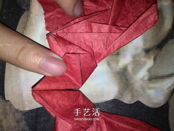 六翼炽天使之心的折纸方法图解 超多详细步骤！