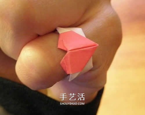 情人节心形戒指怎么折 简单易学爱心戒指折法