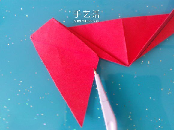 自带翅膀会飞的心 手工折爱心翅膀的折法图解