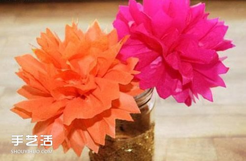 母亲节手工纸花的做法 幼儿园皱纹纸花制作
