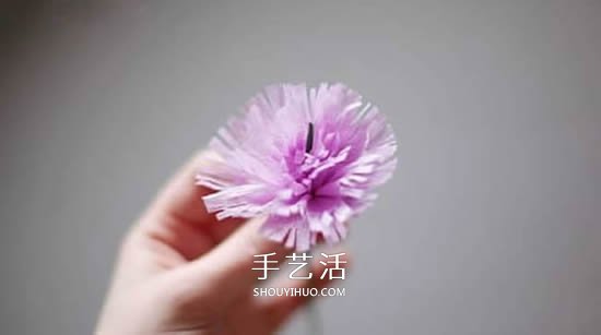 母亲节纸花手工制作 皱纹纸做康乃馨的教程