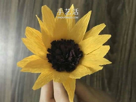 DIY手揉纸向日葵的方法 简单易学太阳花制作