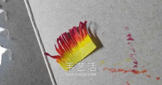 皱纹纸手工制作简单腊梅花的做法教程