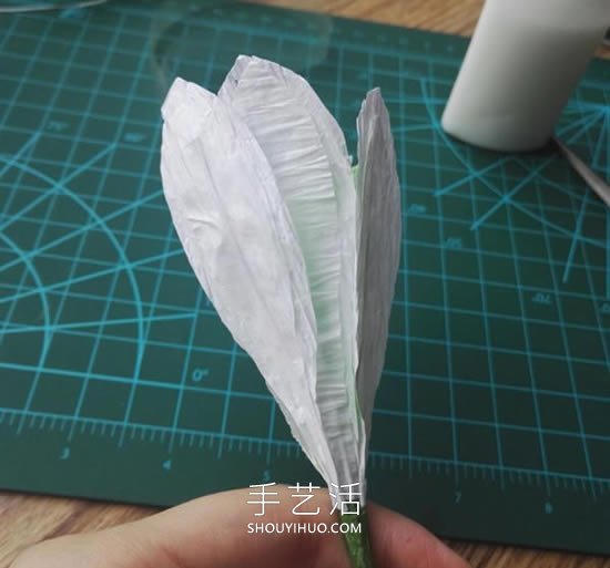 自制清新漂亮纸藤百合的方法图解教程