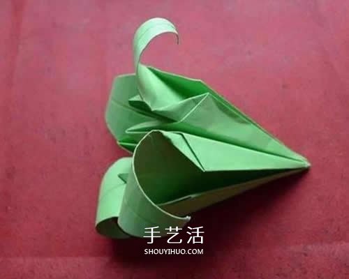 手工折叠百合花图解 简单纸百合的折法步骤