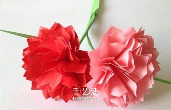 母亲节康乃馨花的做法 彩纸康乃馨手工制作