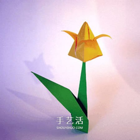 手工折纸郁金香花教程 怎么简单折郁金香步骤