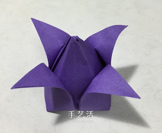 郁金香花和叶子的折法 简易郁金香折纸教程