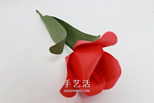 手揉纸手工制作超美郁金香花的做法