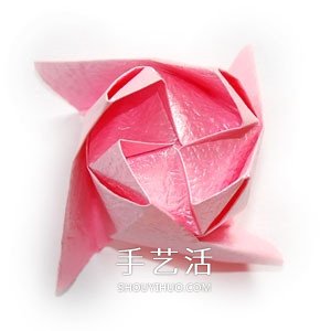 好看纸玫瑰的详细叠法 手工玫瑰花怎么折图解