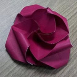 火红玫瑰花的折法 纸玫瑰花折纸图解教程