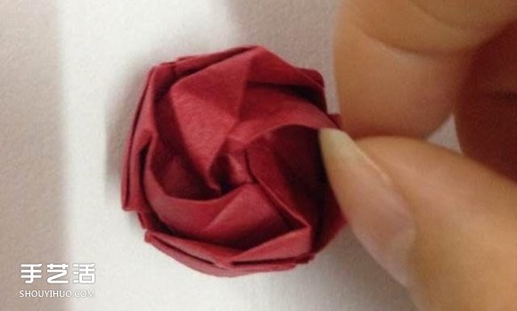 超详细川崎玫瑰的折法图解 包括花朵和花托