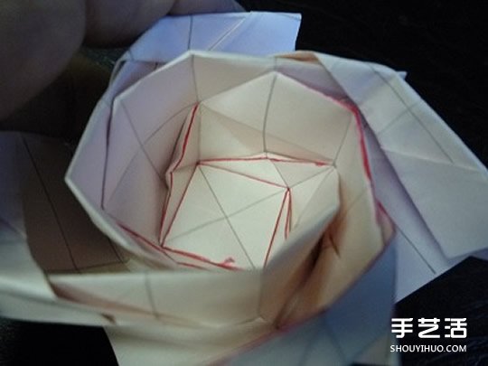 日本折纸大师的复杂玫瑰花折纸教程步骤图解