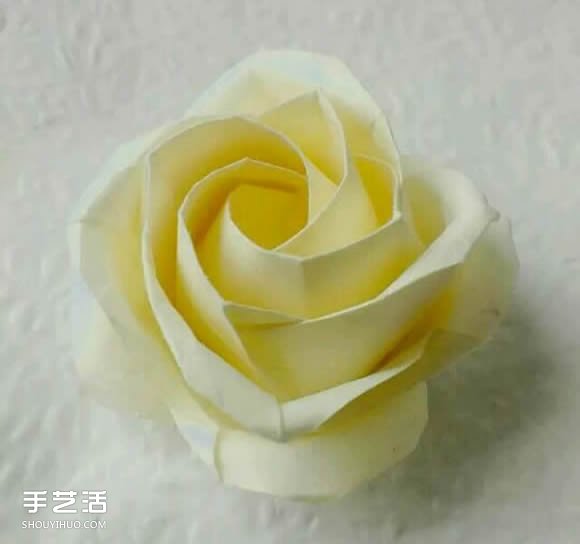 新川崎玫瑰折法图解 手工折纸新川崎玫瑰步骤