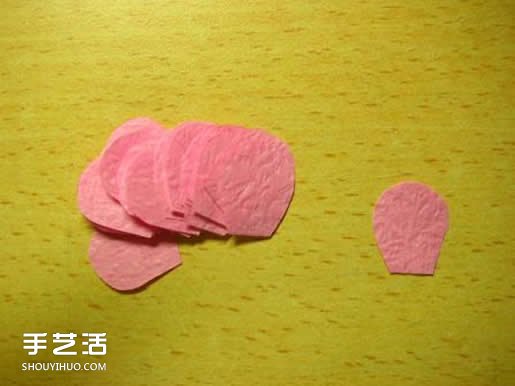 手揉纸玫瑰花的折法 简易玫瑰花折纸图解
