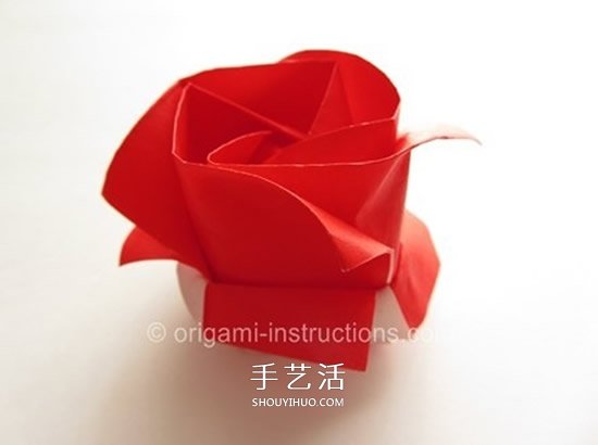川崎玫瑰花折法教程 川崎玫瑰改良版折纸图解