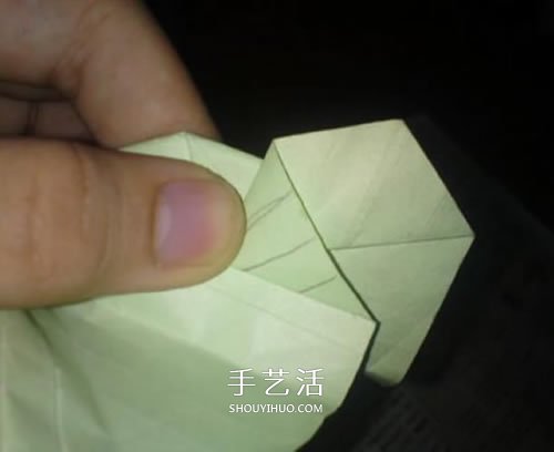 美丽又复杂玫瑰花折纸 NS玫瑰折纸实拍图解