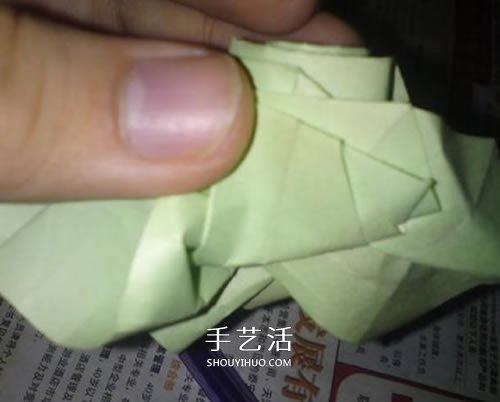 美丽又复杂玫瑰花折纸 NS玫瑰折纸实拍图解