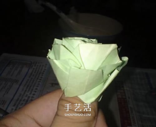 美丽又复杂玫瑰花折纸 NS玫瑰折纸实拍图解